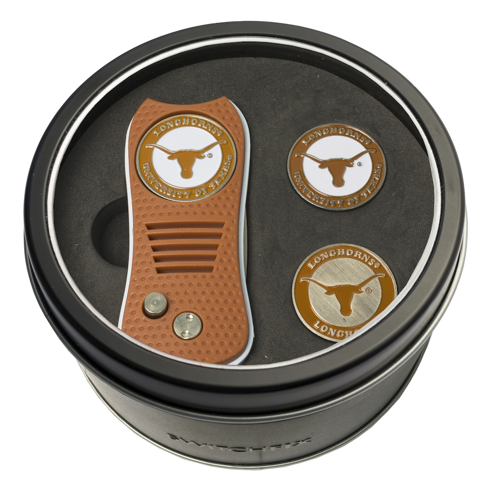 Texas Longhorns Switchblade Divot Tool and 2 Ball Marker Gift Pack