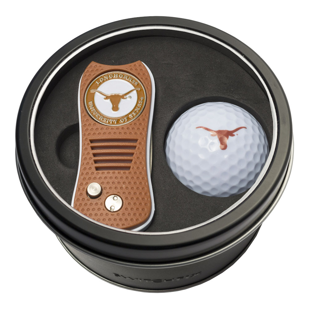 Texas Longhorns Switchblade Divot Tool and Golf Ball Gift Pack