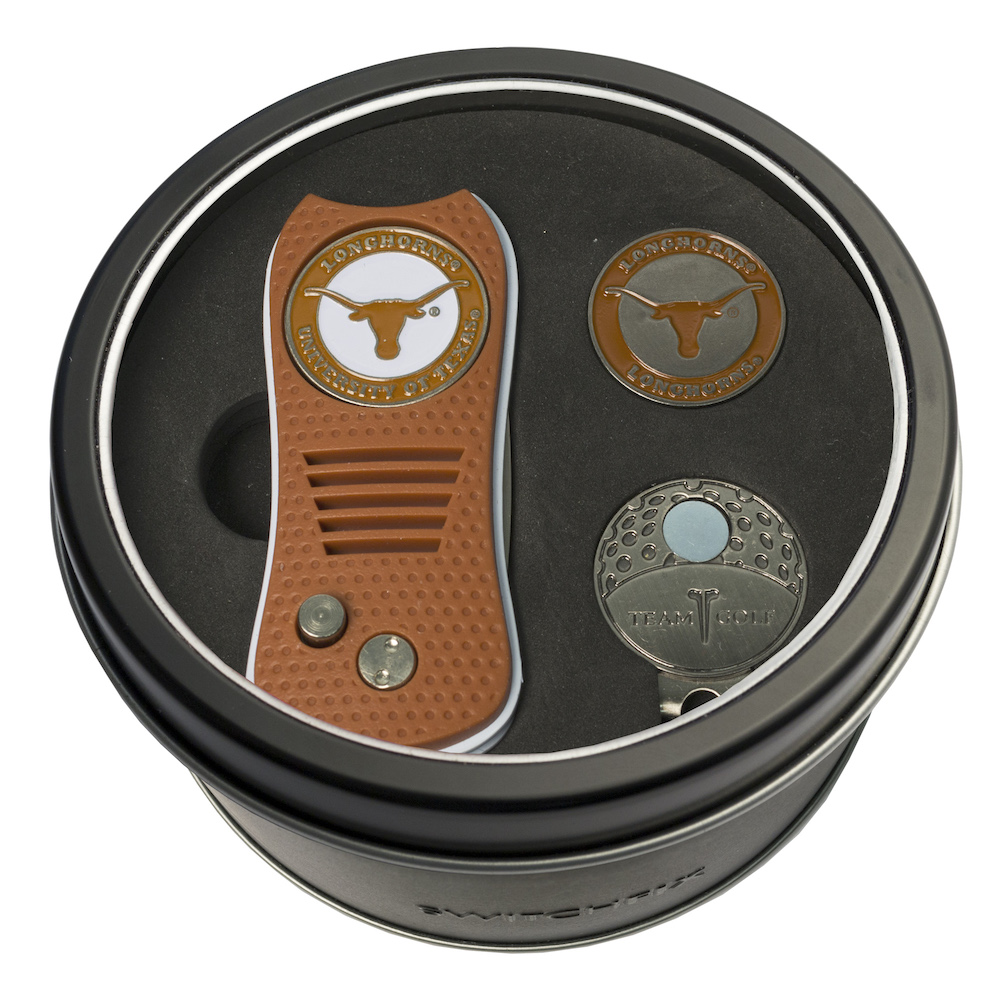 Texas Longhorns Switchblade Divot Tool Cap Clip and Ball Marker Gift Pack