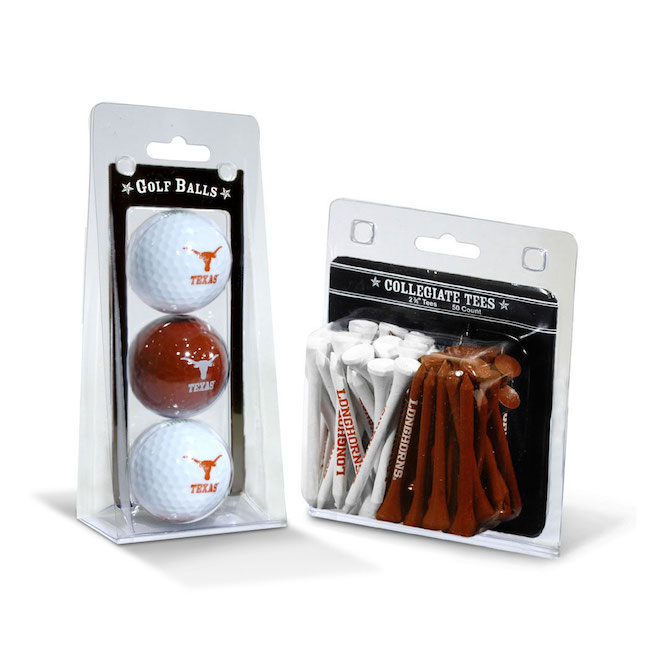 Texas Longhorns 3 Ball Pack and 50 Tee Pack