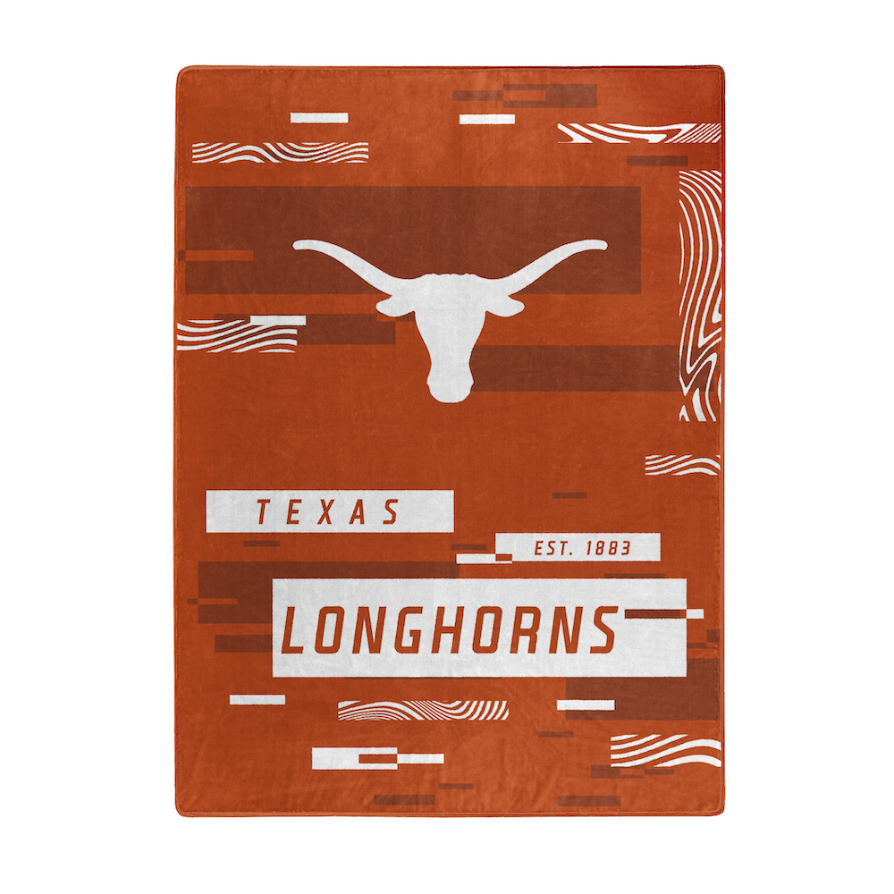 Texas Longhorns Large Plush Fleece Raschel Blanket 60 x 80