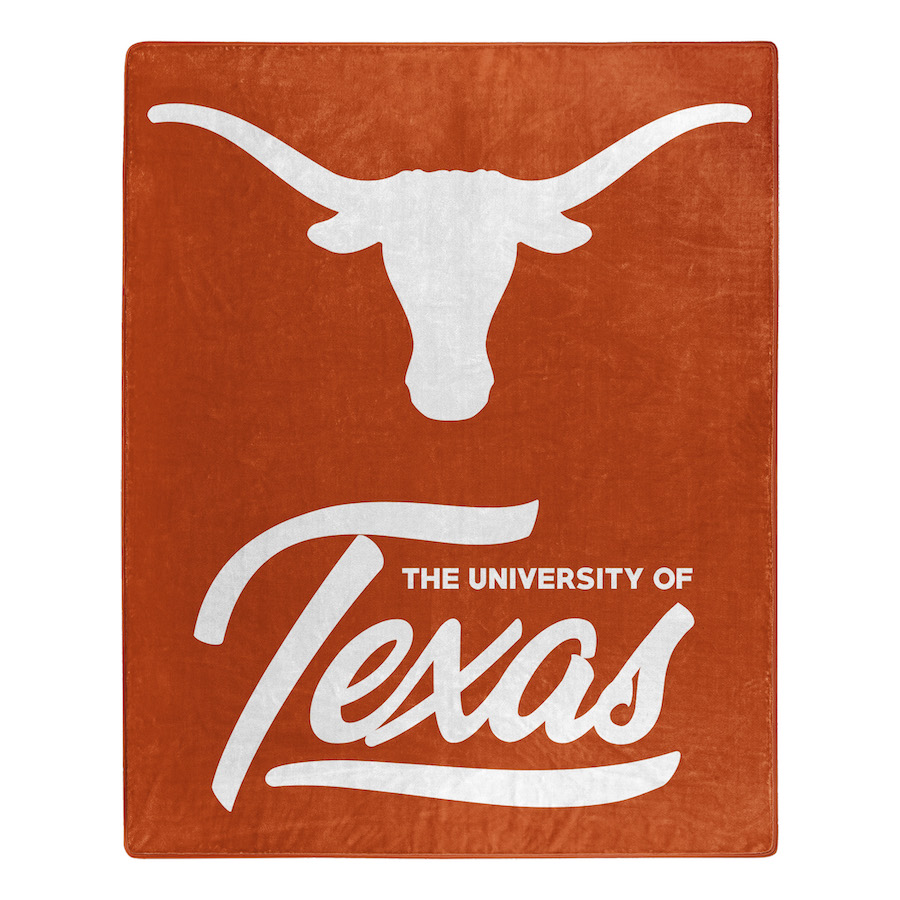 Texas Longhorns Plush Fleece Raschel Blanket 50 x 60