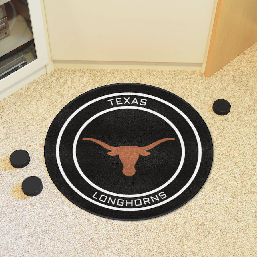 Texas Longhorns Round Hockey Puck Mat