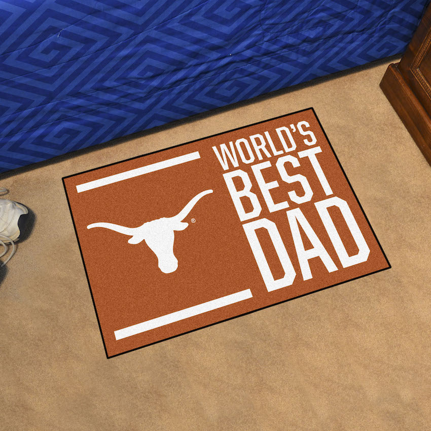 Texas Longhorns 20 x 30 WORLDS BEST DAD Floor Mat