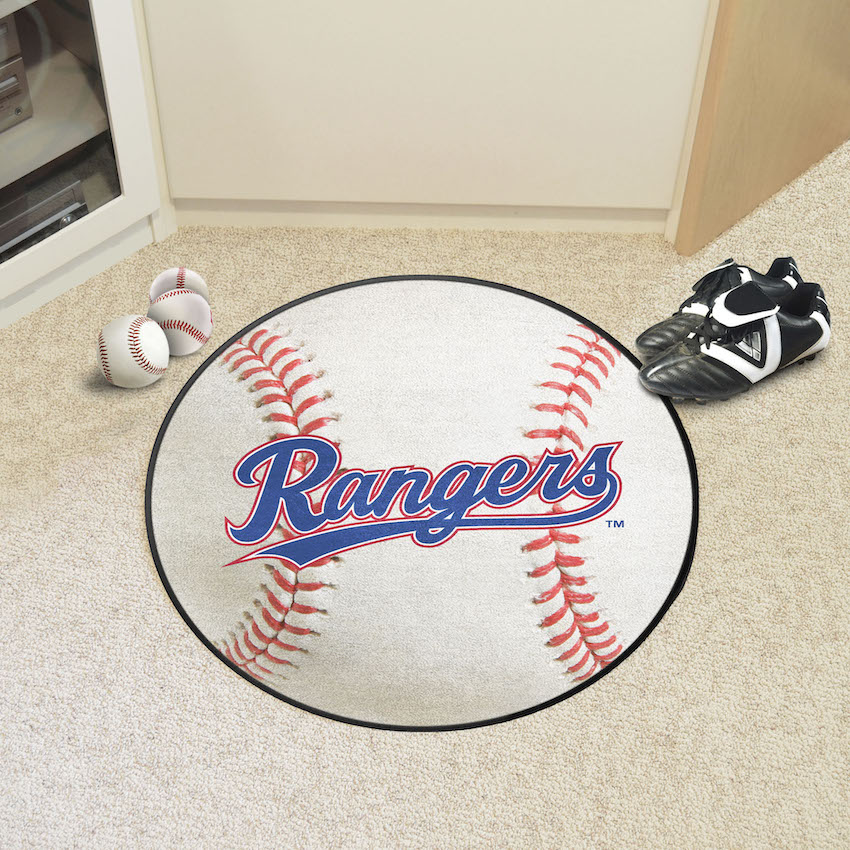 Texas Rangers ALT LOGO Round Baseball Mat