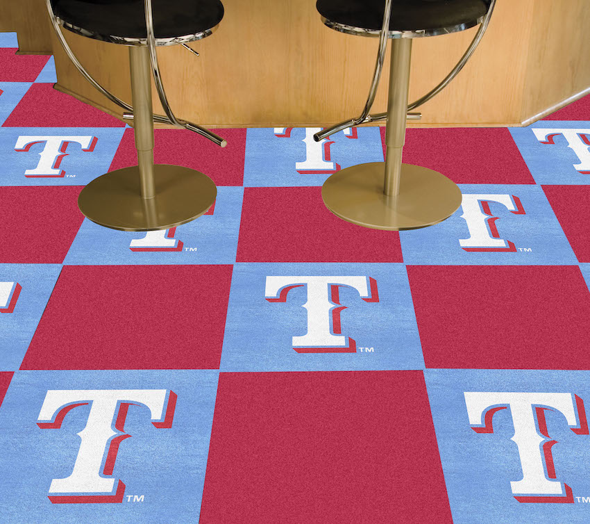 Texas Rangers ALT LOGO Carpet Tiles 18x18 in.
