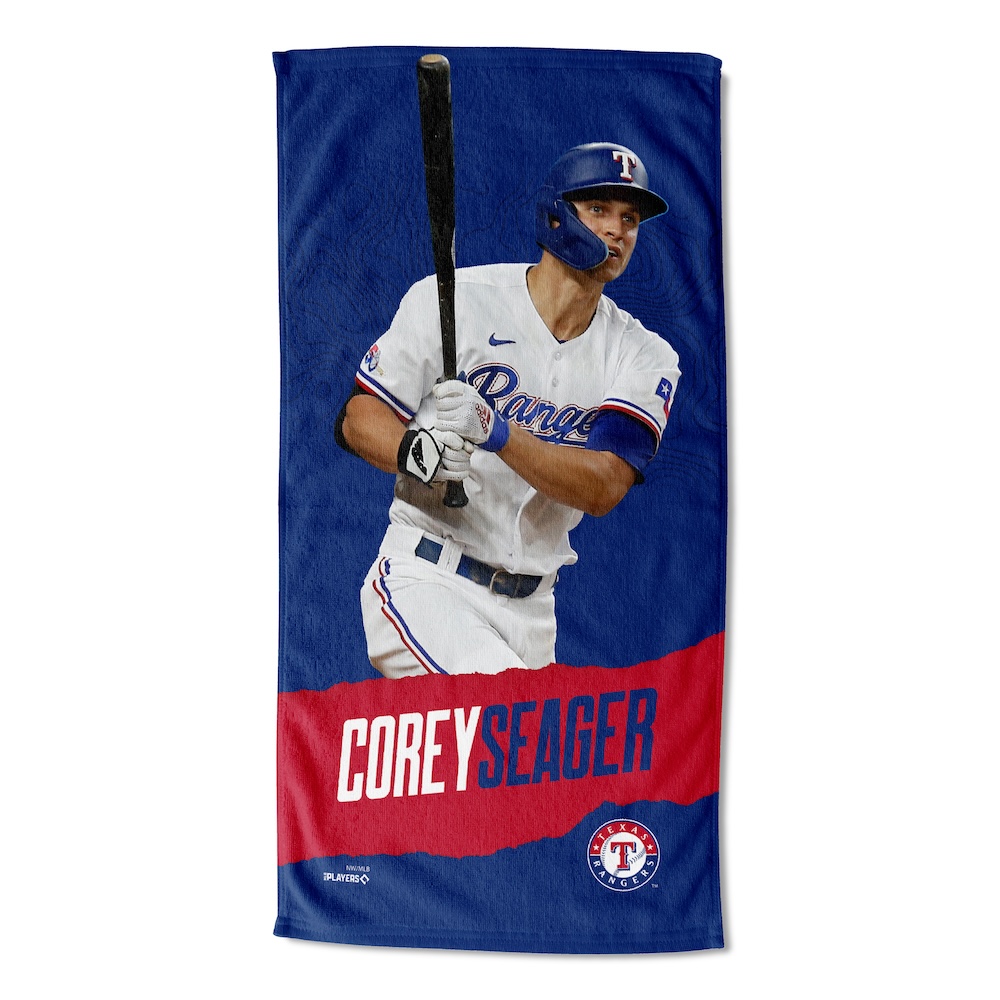 Texas Rangers Corey Seager 30x60 Beach Towel