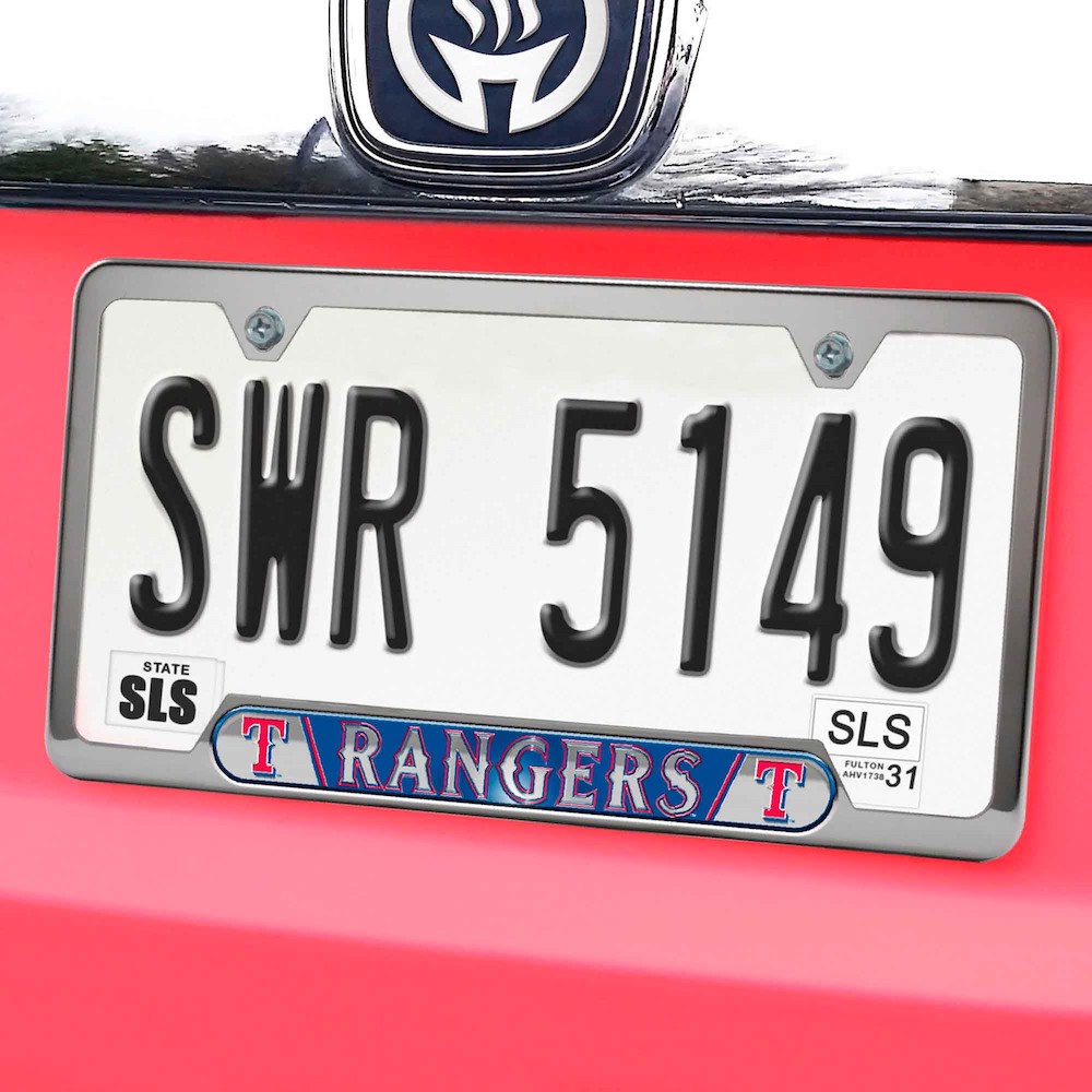 Texas Rangers Embossed License Plate Frame