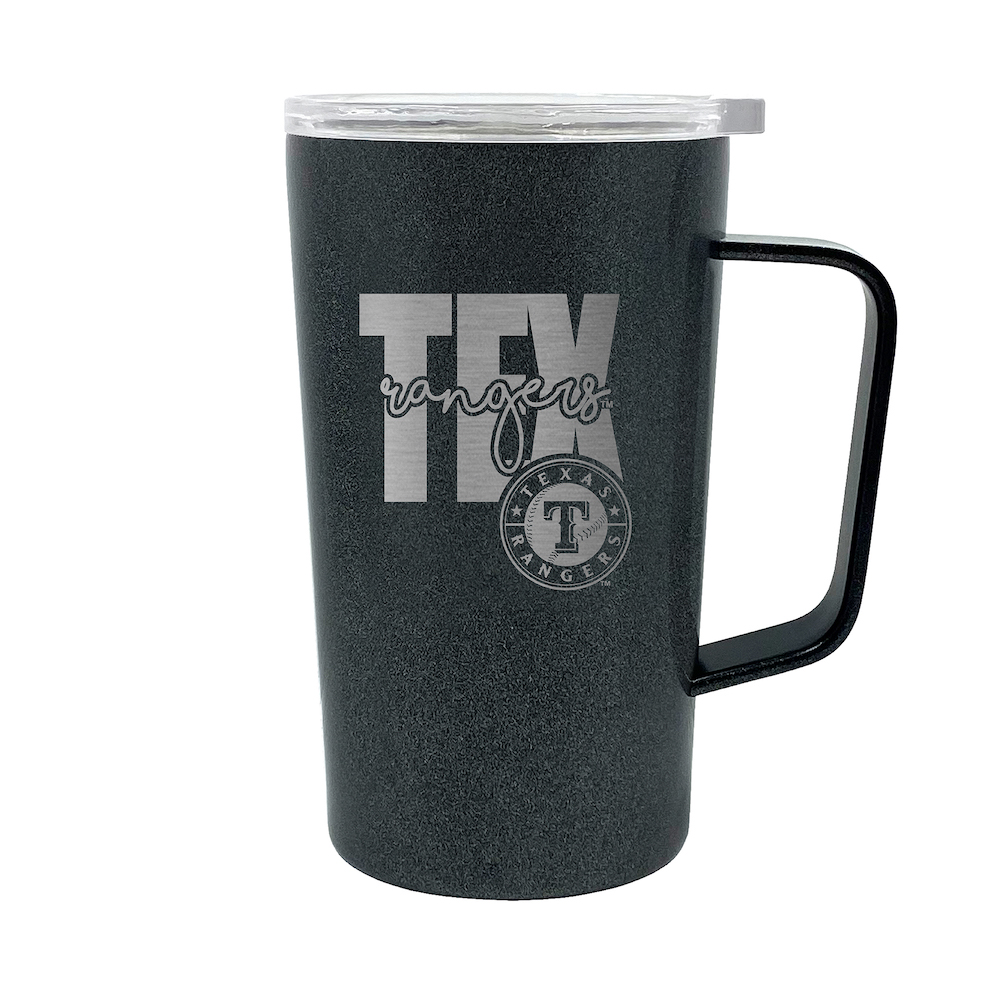 texas rangers travel mug
