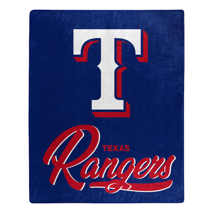 Texas Rangers Plush Fleece Raschel Blanket 50 x 60