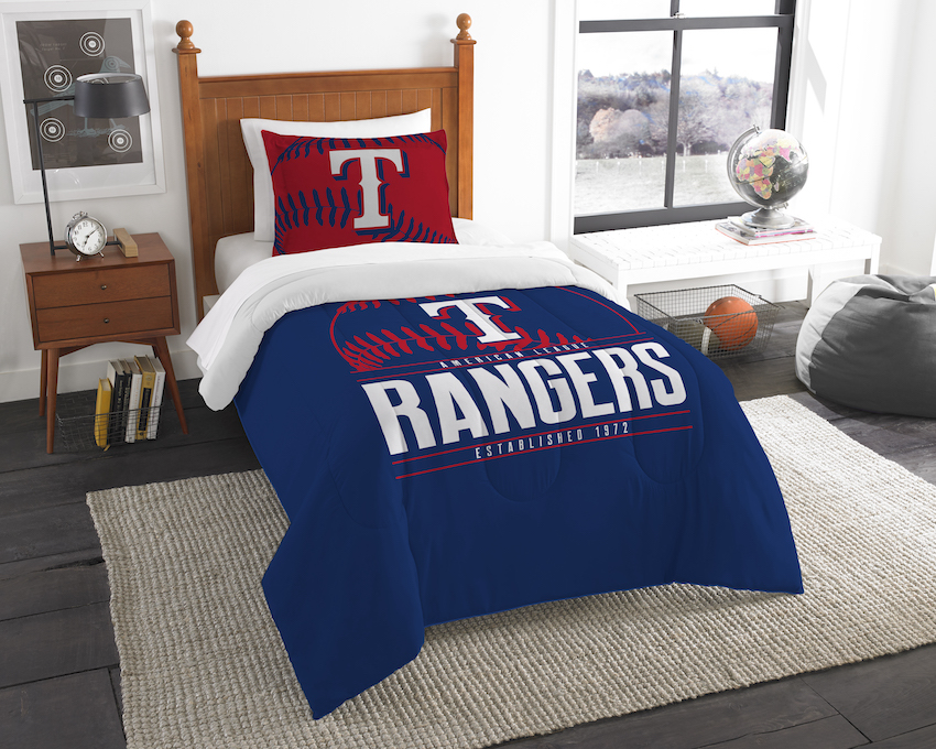 Texas Rangers Twin Comforter Set with Sham