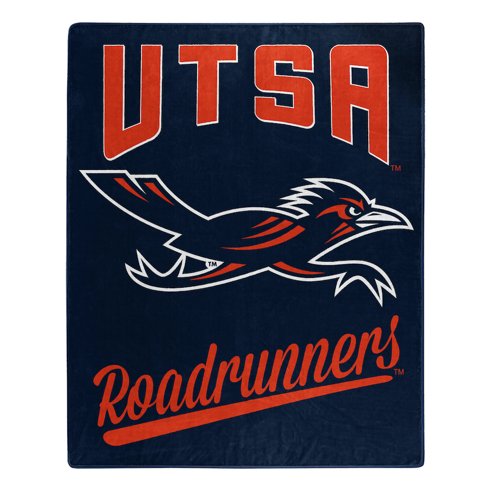 Texas San Antonio Road Runners Plush Fleece Raschel Blanket 50 x 60