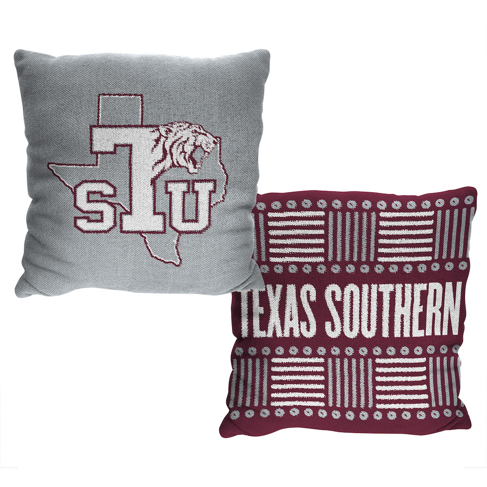 Texas Southern Tigers HOMAGE Double Sided INVERT Woven Pillow