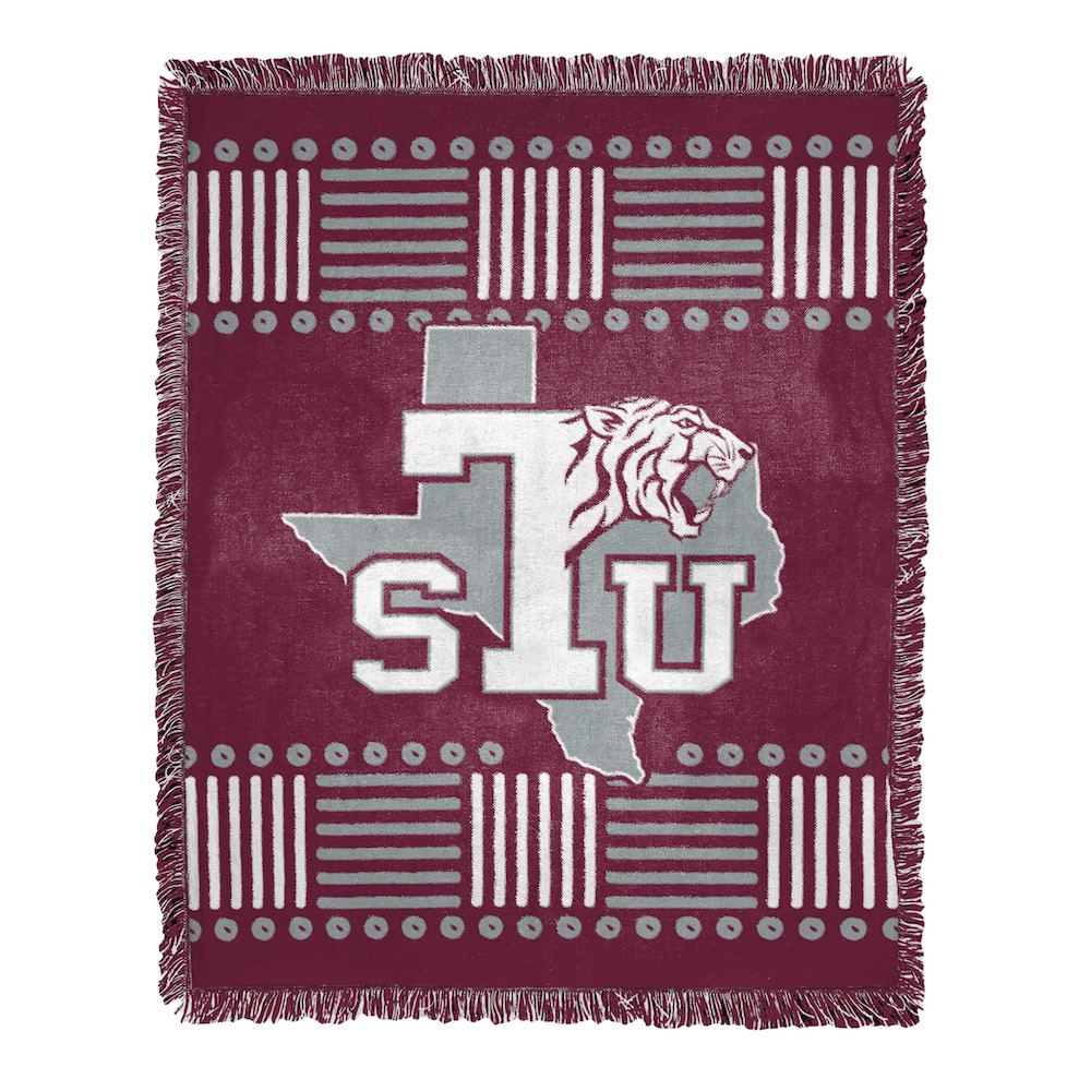 Texas Southern Tigers HOMAGE Jacquard Throw Blanket 48 x 60