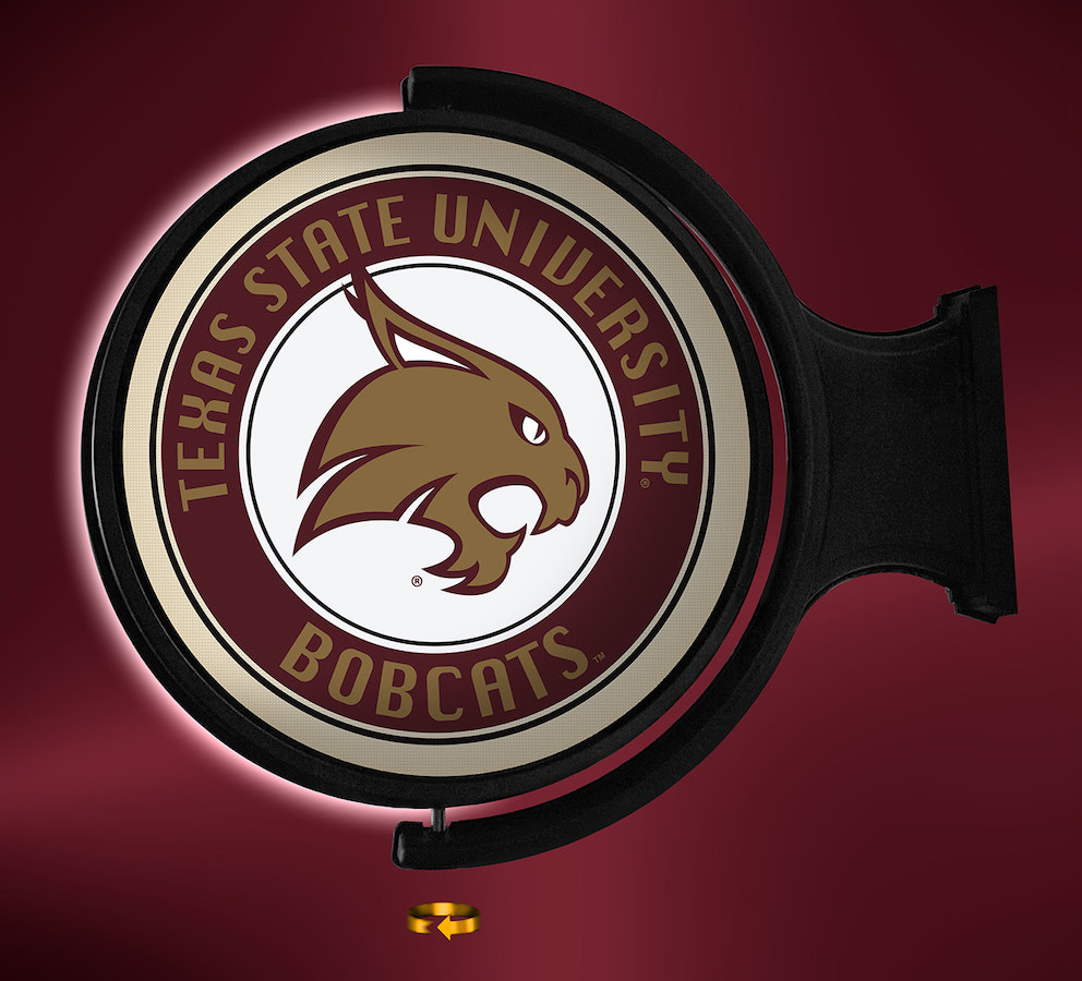 Texas State Bobcats LED Rotating Wall Sign ~ PL