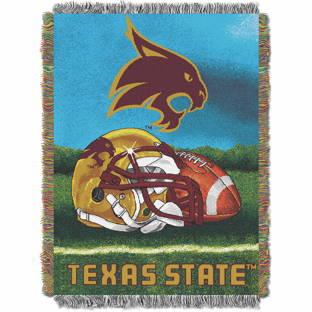 Texas State Bobcats Home Field Advantage Series Tapestry Blanket 48 x 60