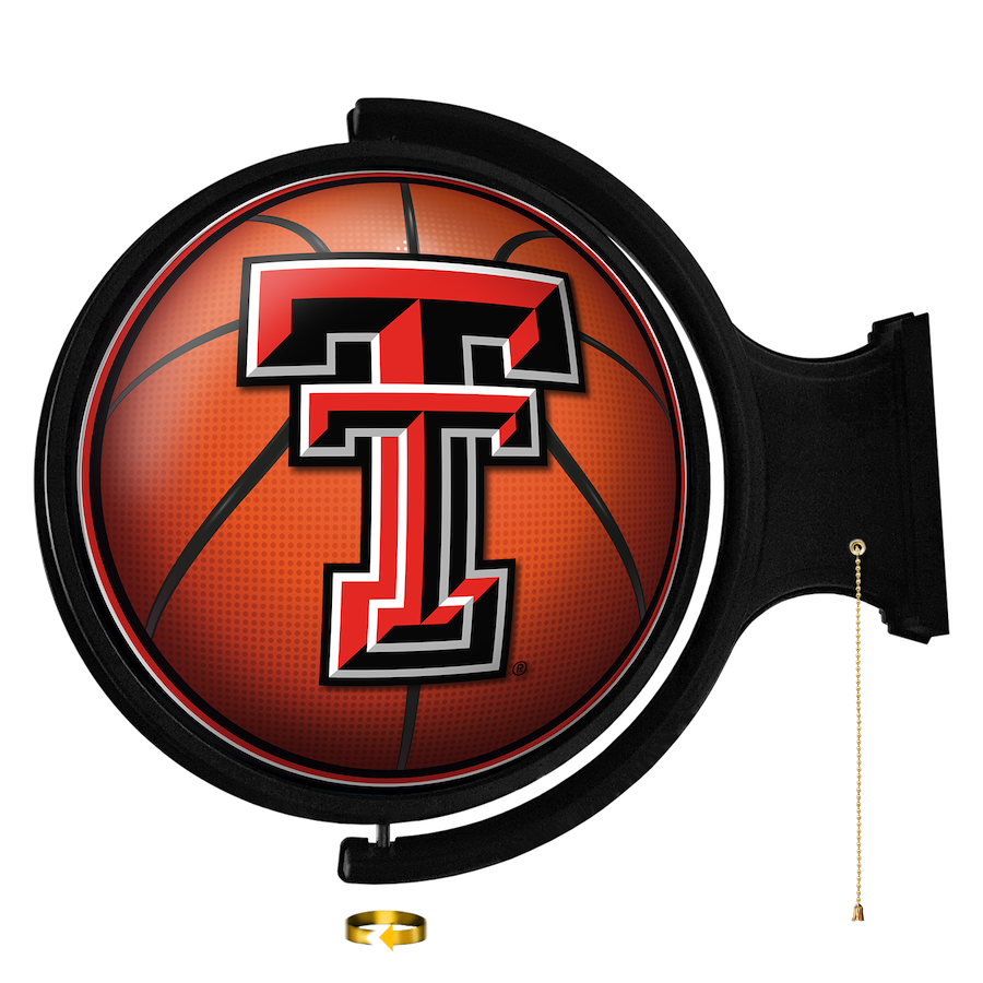 Texas Tech Red Raiders LED Rotating Wall Sign ~ BASKETBALL