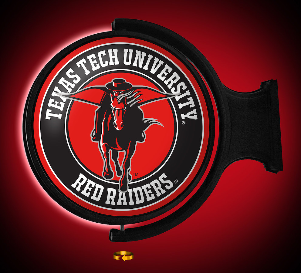 Texas Tech Red Raiders LED Rotating Wall Sign ~ MASK