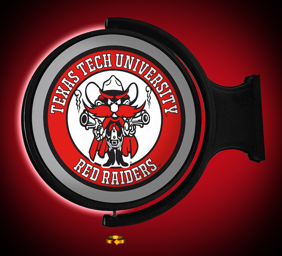 Texas Tech Red Raiders LED Rotating Wall Sign ~ RED