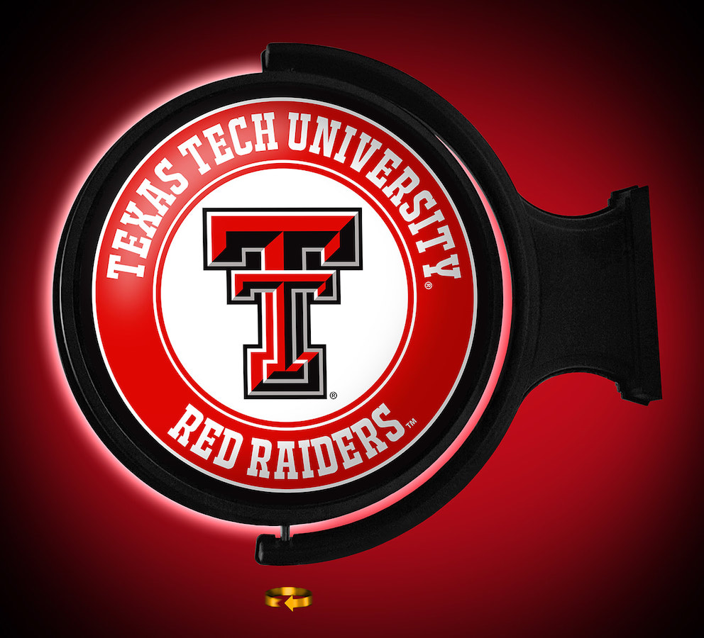 Texas Tech Red Raiders LED Rotating Wall Sign ~ TT