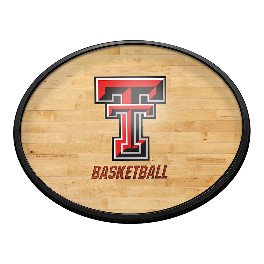 Texas Tech Red Raiders HARDWOOD Slimline LED Wall Sign ~ OVAL