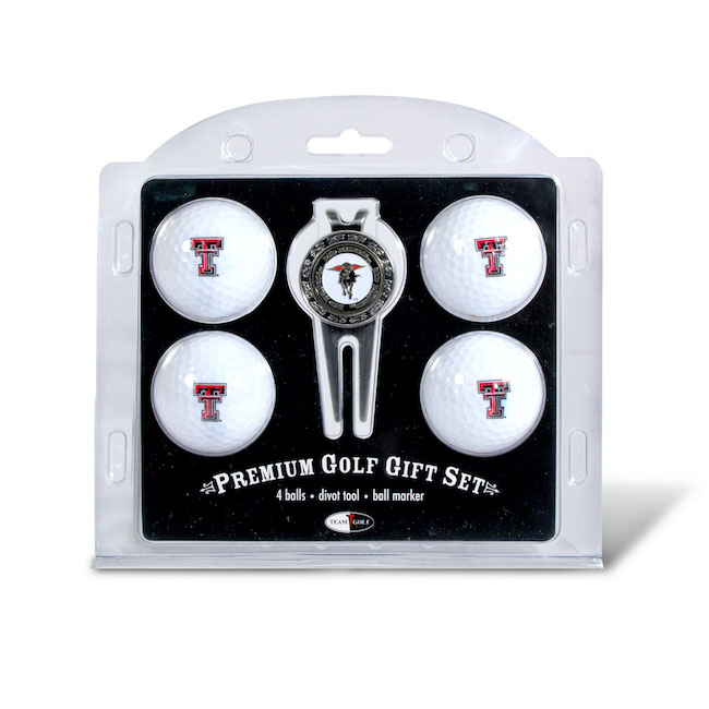 Texas Tech Red Raiders 4 Golf Ball and Divot Tool Set