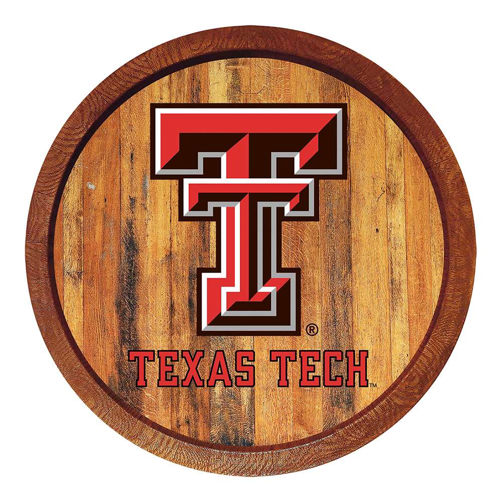 Texas Tech Red Raiders FAUX Barrel Top Sign