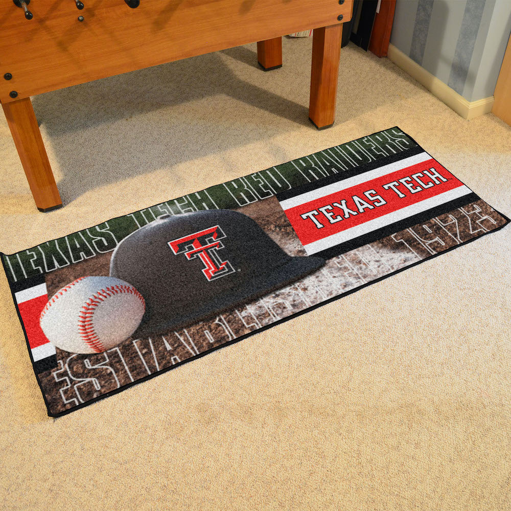 Texas Tech Red Raiders 30 x 72 Baseball Carpet Runner