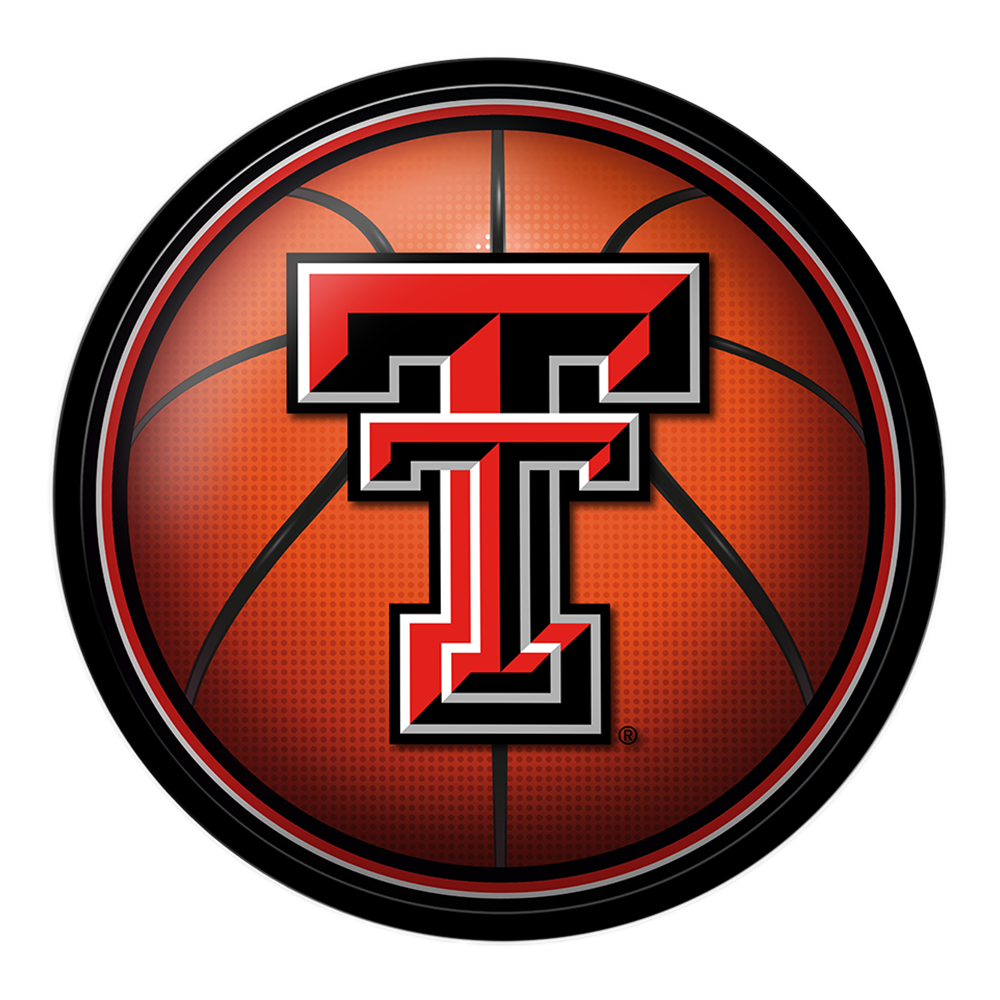 Texas Tech Red Raiders Modern Disc BASKETBALL Wall Sign