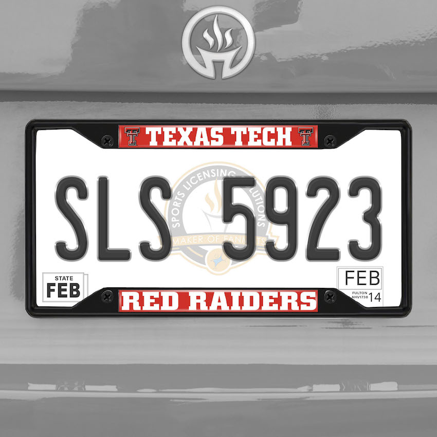 Texas Tech Red Raiders Black License Plate Frame