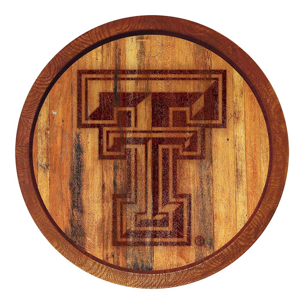 Texas Tech Red Raiders Branded FAUX Barrel Top Sign