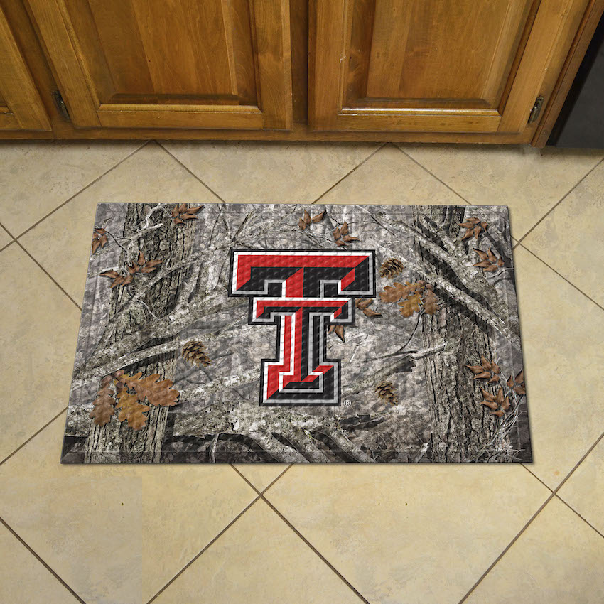 Texas Tech Red Raiders Camo Style SCRAPER Door Mat