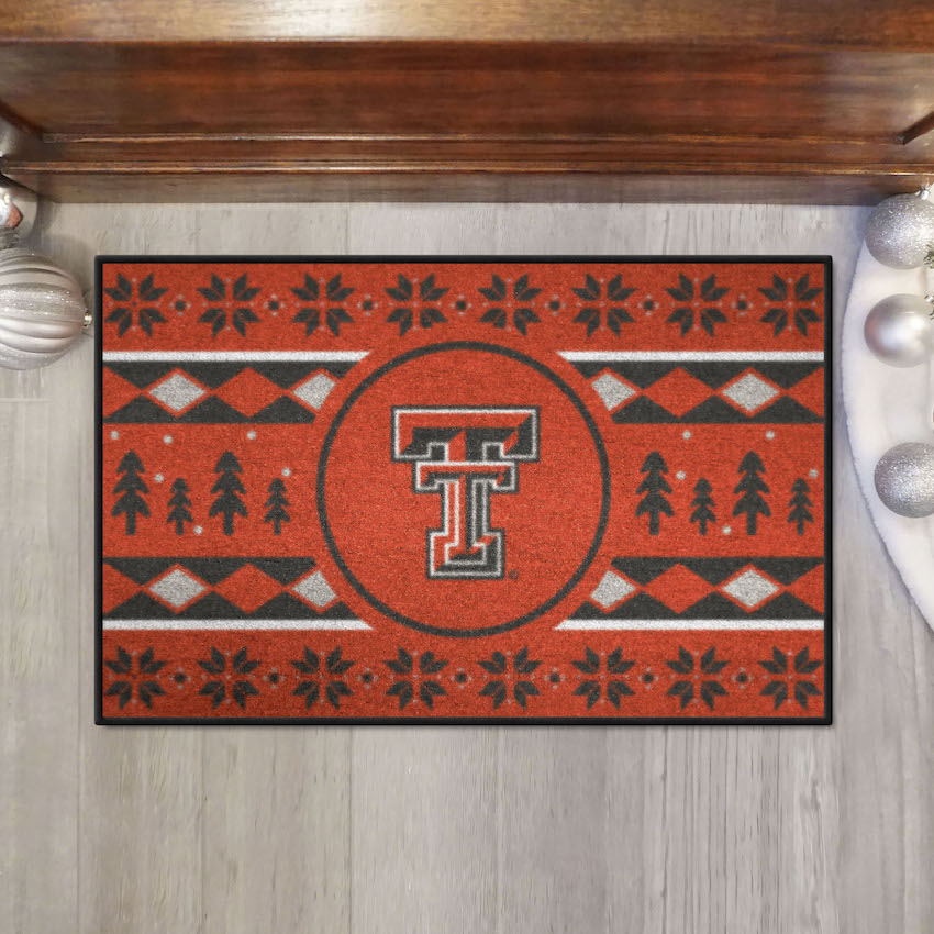 Texas Tech Red Raiders HOLIDAY SWEATER 20 x 30 STARTER Floor Mat