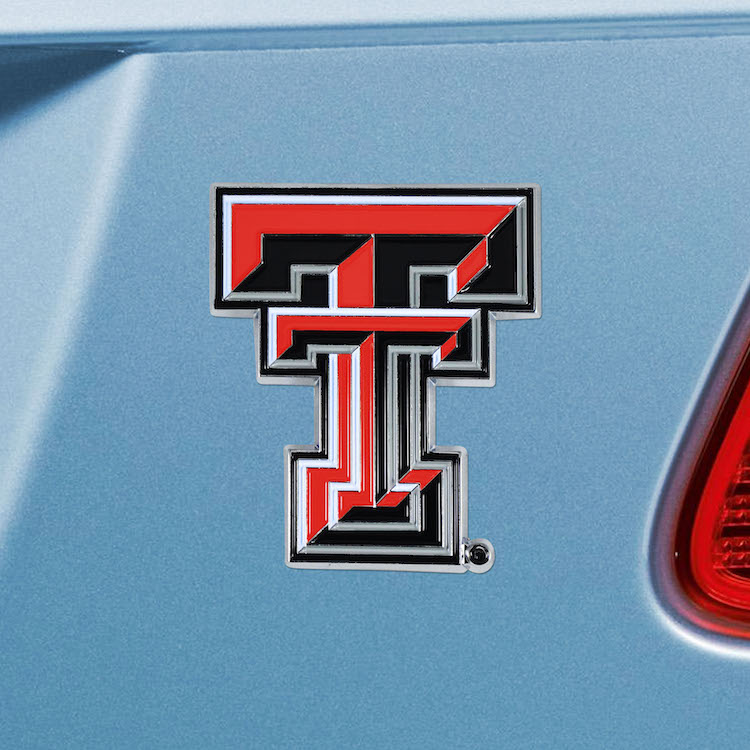 Texas Tech Red Raiders Color Metal Auto Emblem