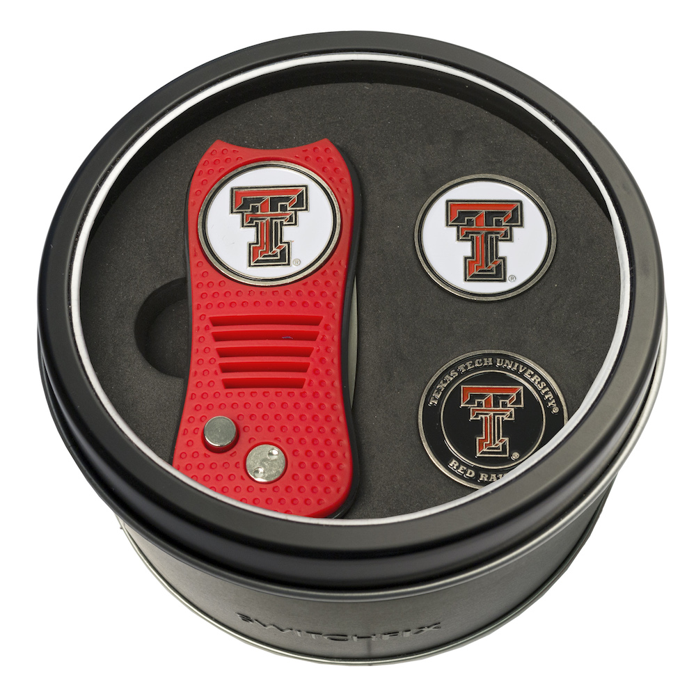 Texas Tech Red Raiders Switchblade Divot Tool and 2 Ball Marker Gift Pack