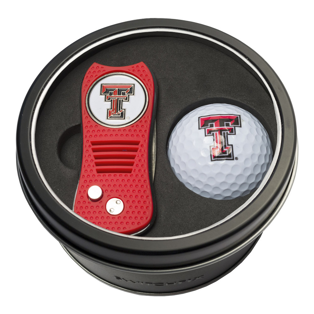 Texas Tech Red Raiders Switchblade Divot Tool and Golf Ball Gift Pack