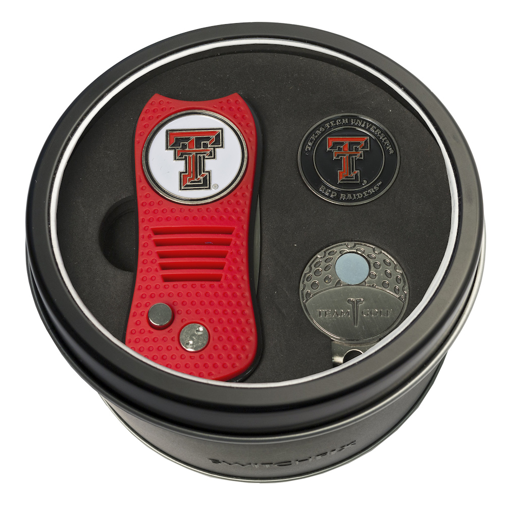 Texas Tech Red Raiders Switchblade Divot Tool Cap Clip and Ball Marker Gift Pack