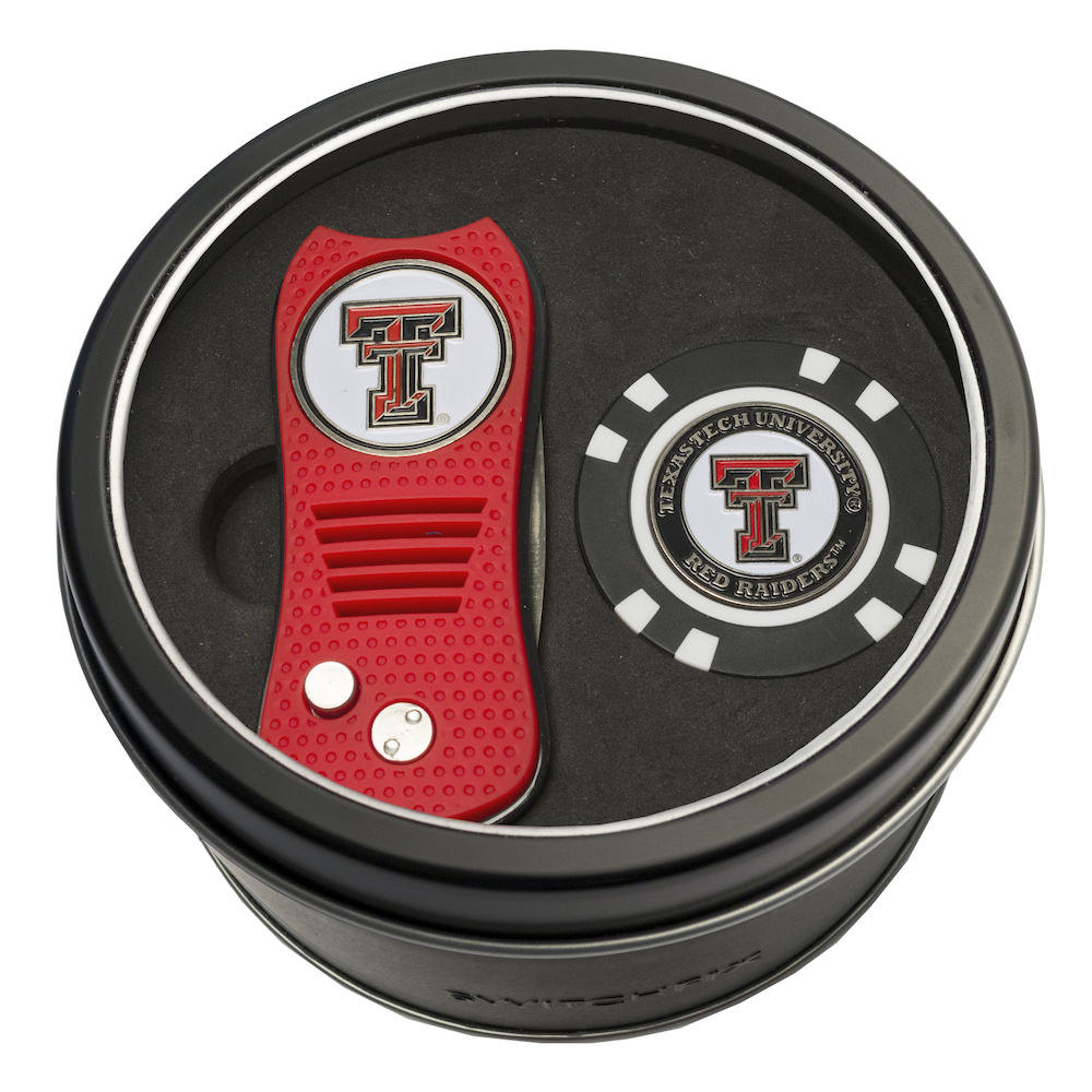 Texas Tech Red Raiders Switchblade Divot Tool and Golf Chip Gift Pack