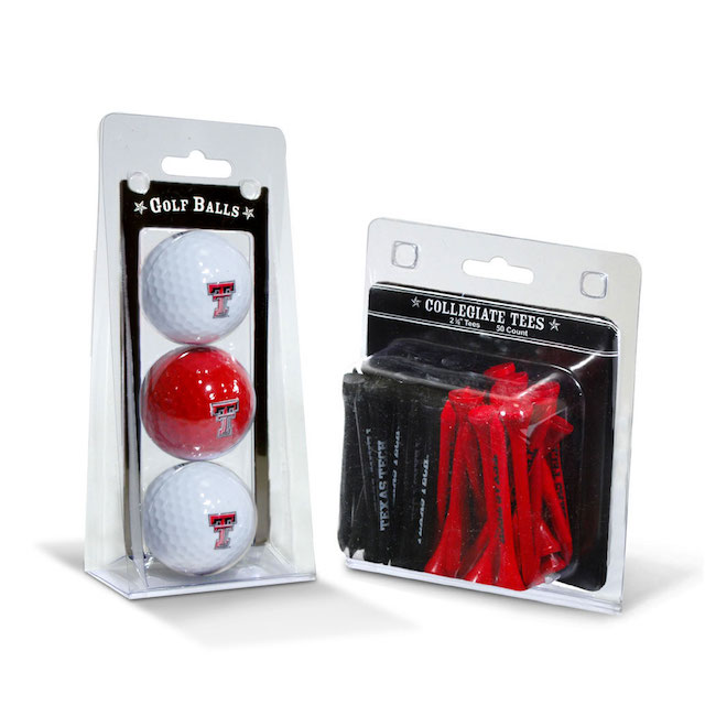 Texas Tech Red Raiders 3 Ball Pack and 50 Tee Pack