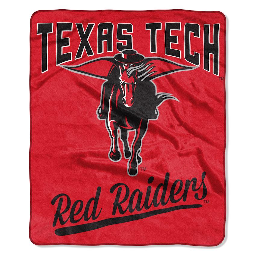 Texas Tech Red Raiders Plush Fleece Raschel Blanket 50 x 60