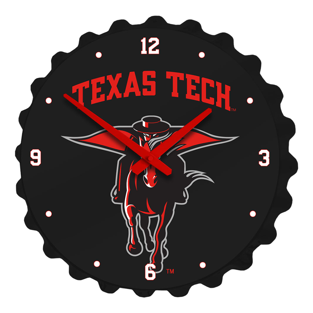 Texas Tech Red Raiders MASKED RIDER Bottle Cap Wall Clock