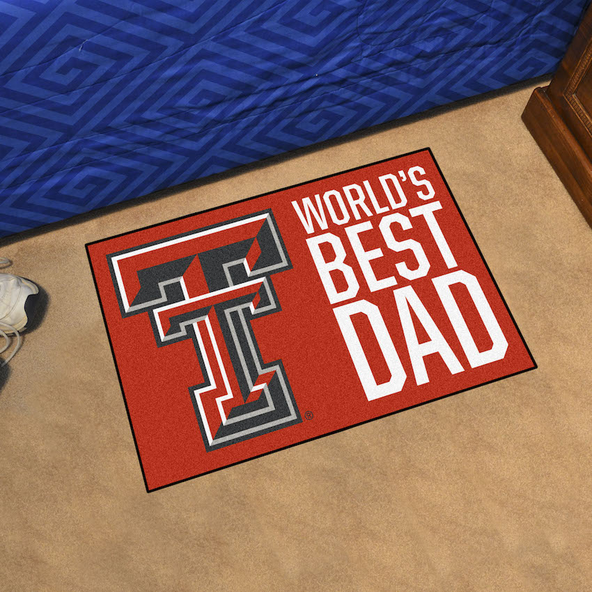 Texas Tech Red Raiders 20 x 30 WORLDS BEST DAD Floor Mat