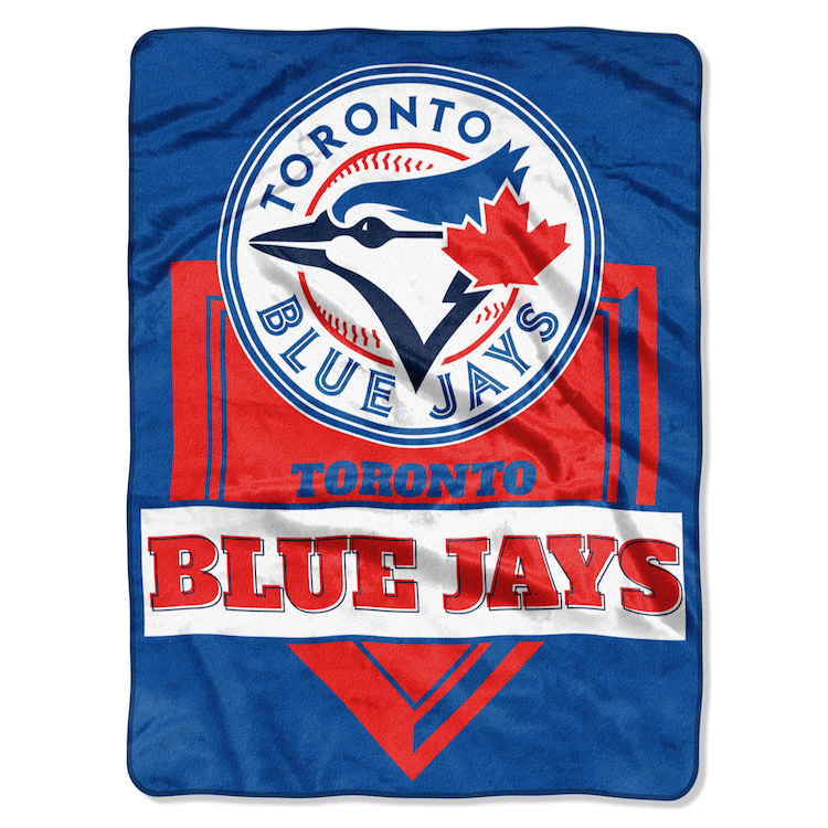 Toronto Blue Jays Large Plush Fleece HOME PLATE 60 x 80 Blanket