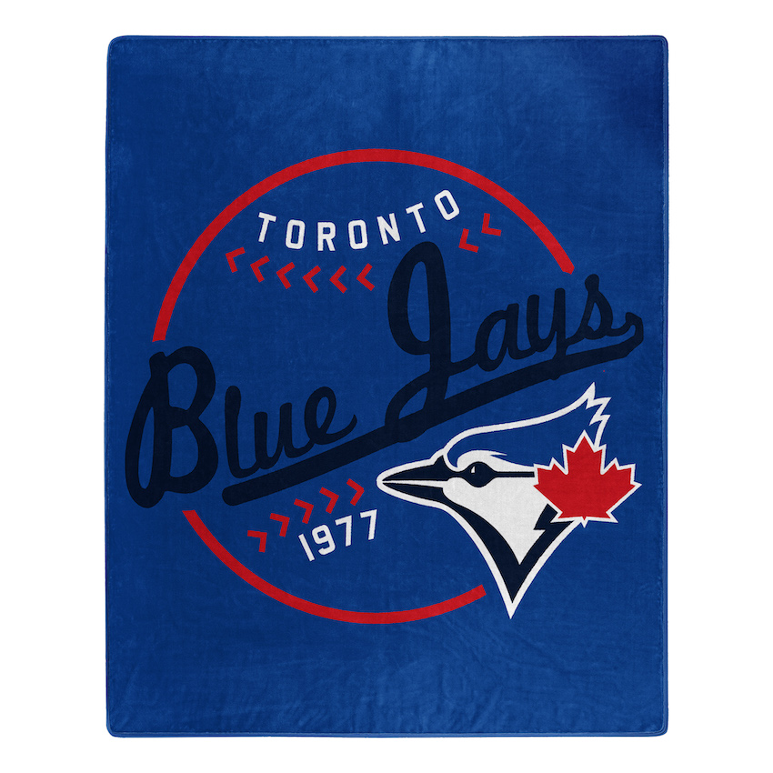 Toronto Blue Jays Plush Fleece Raschel Blanket 50 x 60