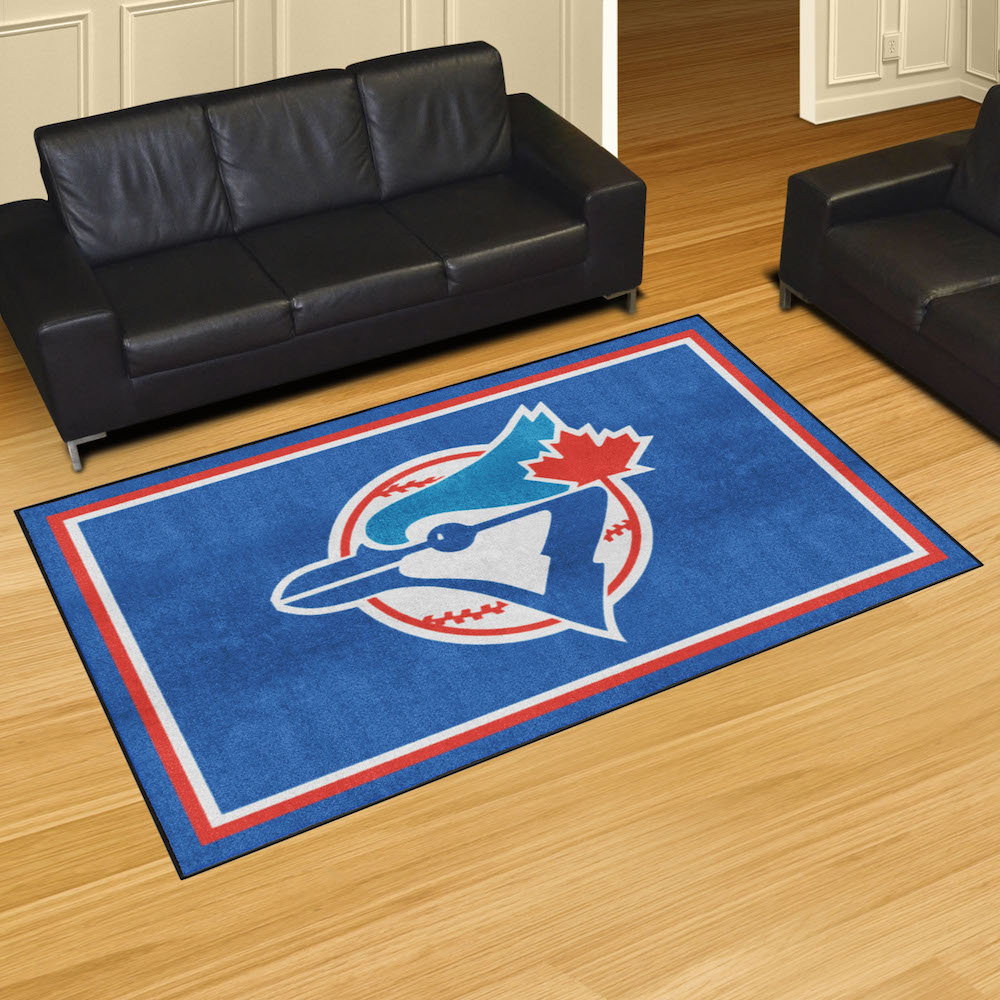 Toronto Blue Jays MLBCC Vintage 5x8 Area Rug Throwback Logo