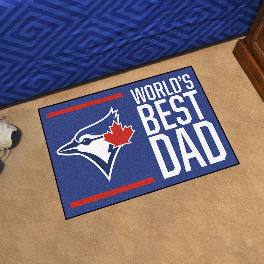 Toronto Blue Jays 20 x 30 WORLDS BEST DAD Floor Mat