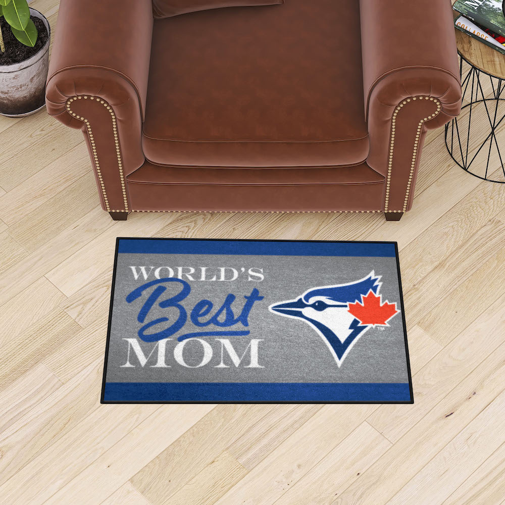 Toronto Blue Jays 20 x 30 WORLDS BEST MOM Floor Mat