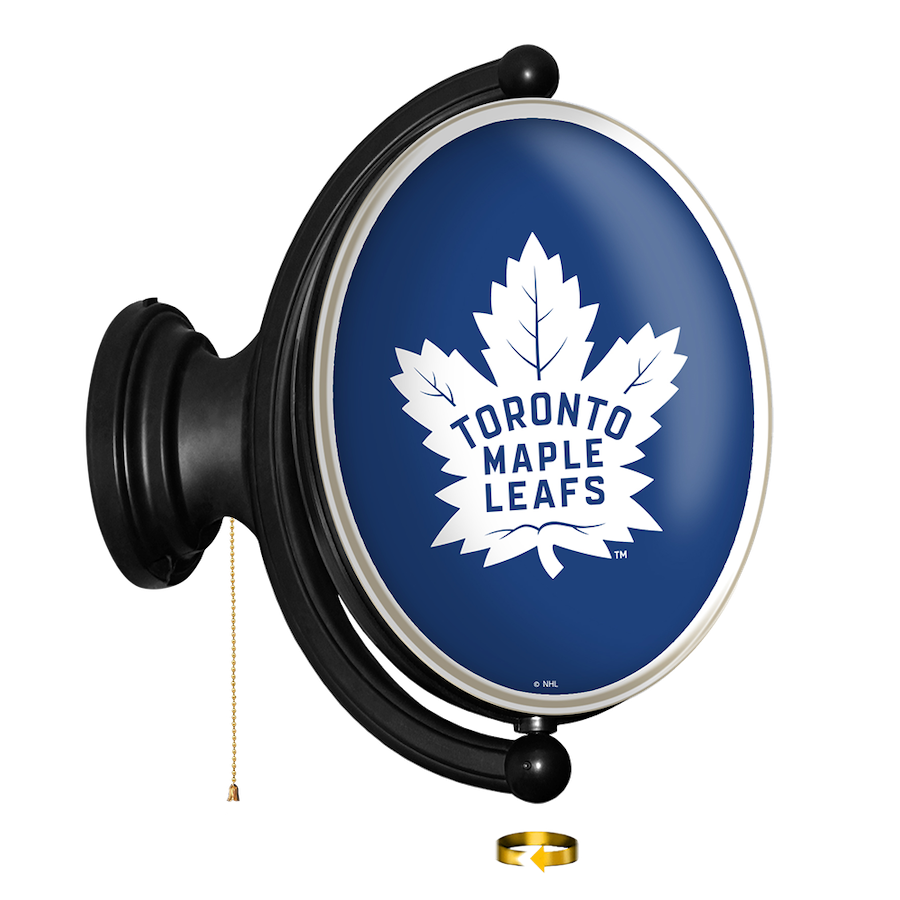 Toronto Maple Leafs LED Rotating Wall Sign ~ OVAL