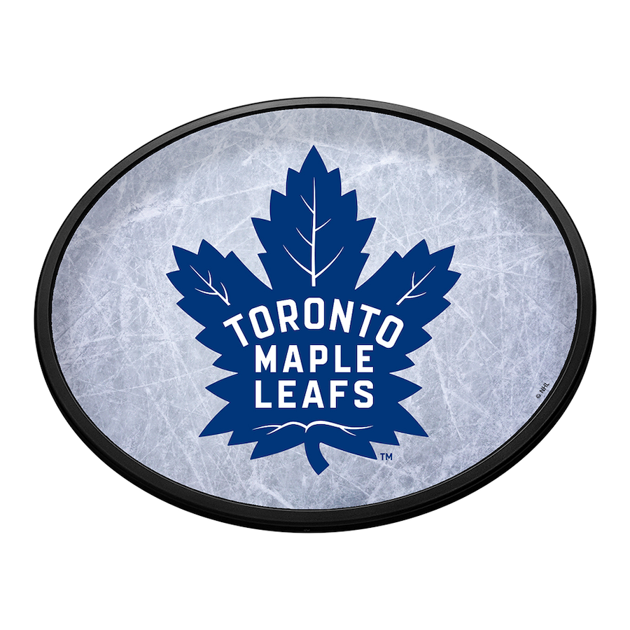 Toronto Maple Leafs Slimline Oval LED Wall Sign ~ ICE RINK