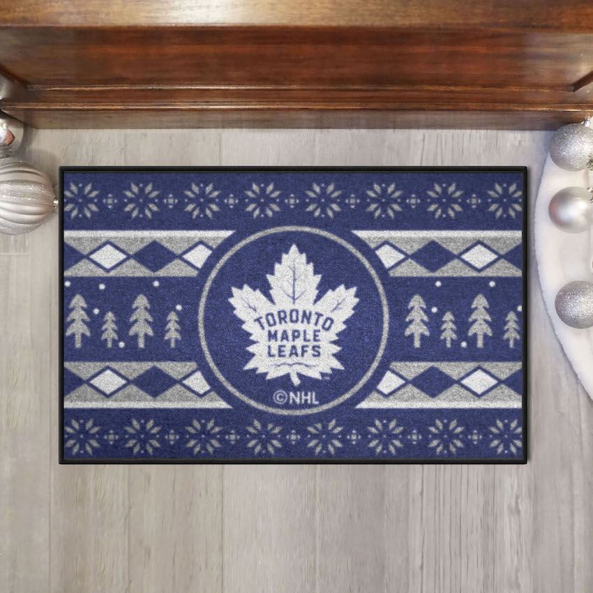 Toronto Maple Leafs HOLIDAY SWEATER 20 x 30 STARTER Floor Mat